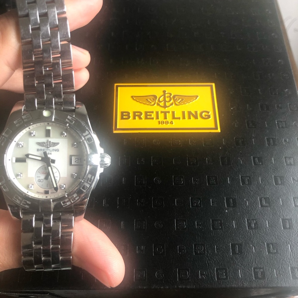 Breitling Galactic 36 MOP Diamond Dial Watch